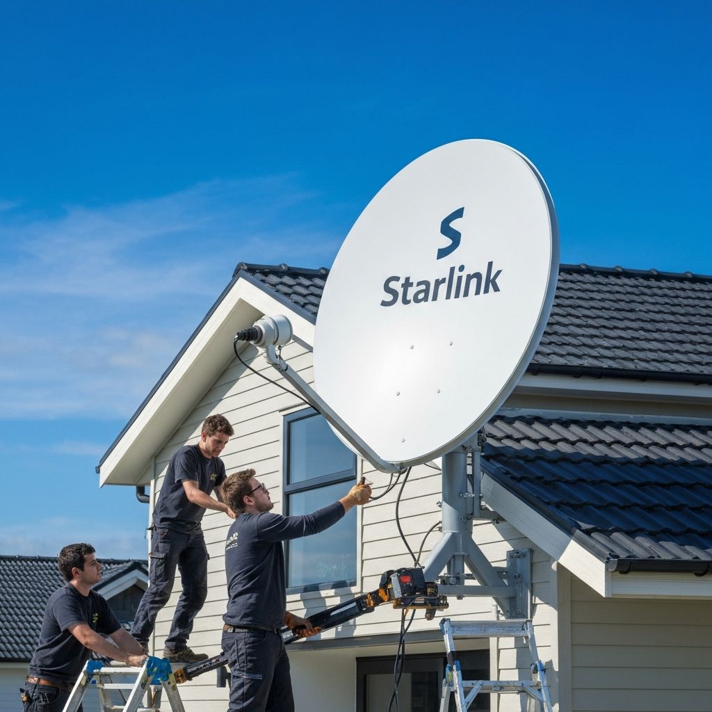 Instalação profissional Starlink